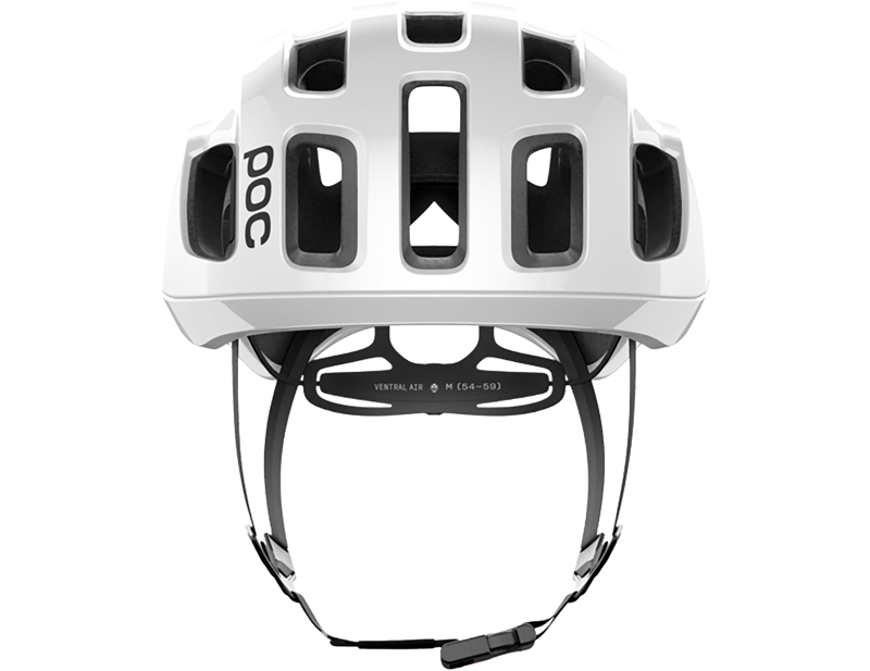 POC Ventral Air MIPS Road Helmet in Hydrogen White/Uranium Black Matt w. Logo-2