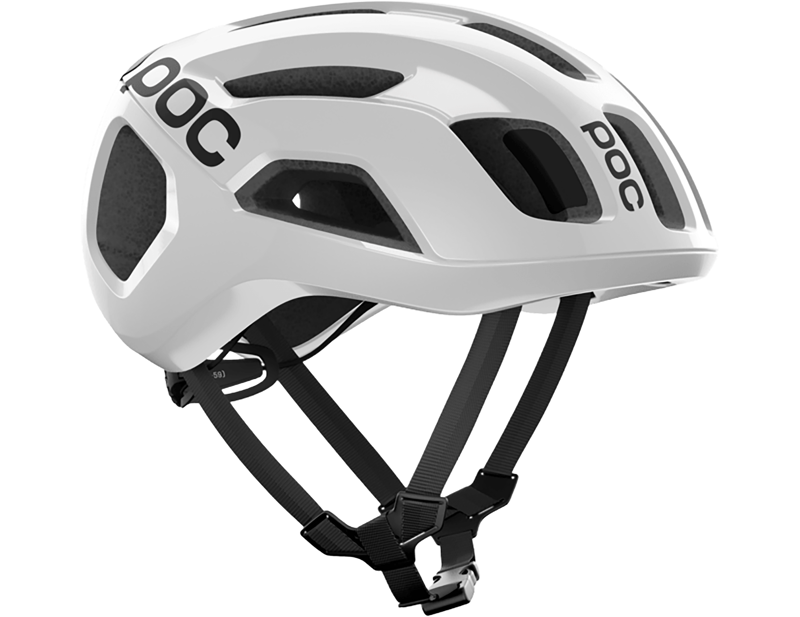 POC Ventral Air MIPS Road Helmet in Hydrogen White/Uranium Black Matt w. Logo