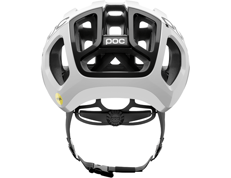 POC Ventral Air MIPS Road Helmet in Hydrogen White/Uranium Black Matt w. Logo-3