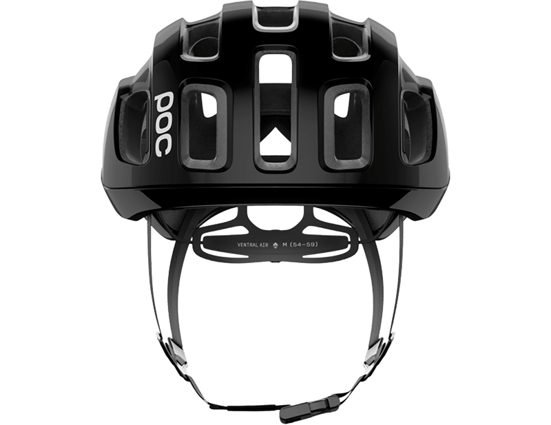 POC Ventral Air MIPS Road Helmet in Uranium Black Matt/Hydrogen White w. Logo-2