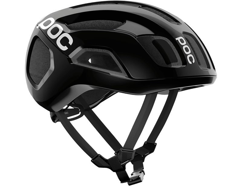 POC Ventral Air MIPS Road Helmet in Uranium Black Matt/Hydrogen White w. Logo