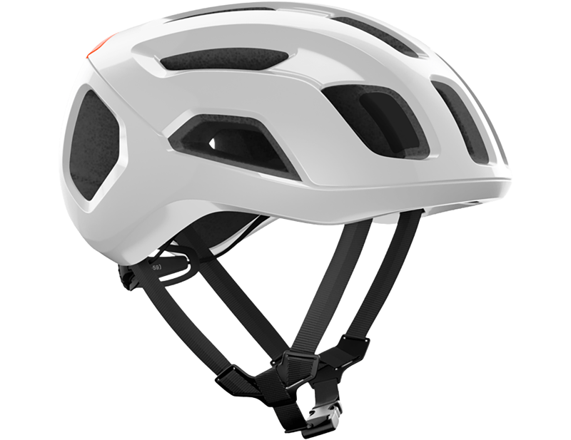 POC Ventral Air MIPS Road Helmet in Hydrogen White/Fluorescent Orange