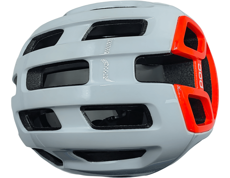 POC Ventral Air MIPS Road Helmet in Hydrogen White/Fluorescent Orange-4
