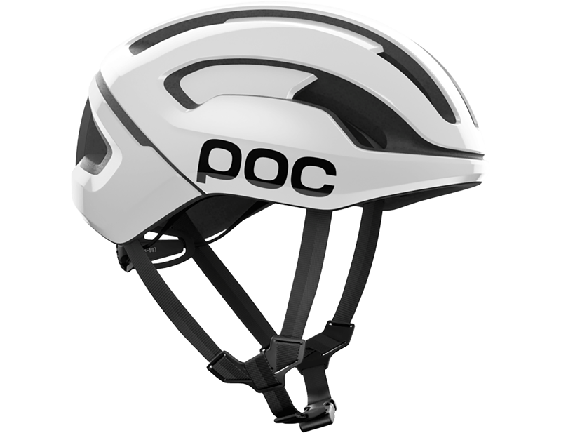 POC Omne Air MIPS Road Helmet in Hydrogen White/Uranium Black Matt w. Logo