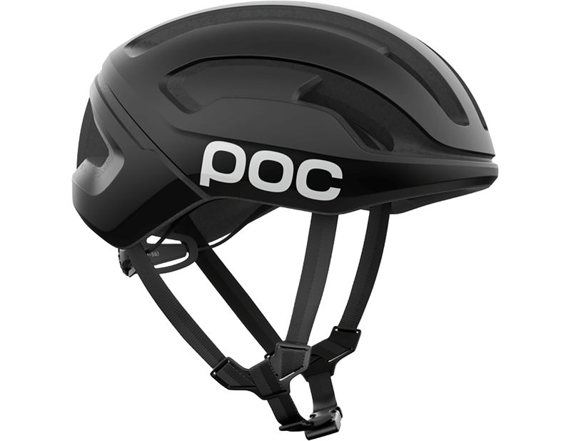 POC Omne Air MIPS Road Helmet in Uranium Black Matt/Hydrogen White w. Logo