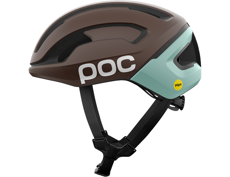POC Omne Air MIPS Road Helmet in Bronzite Brown Matt/Lazurite Blue Matt-1