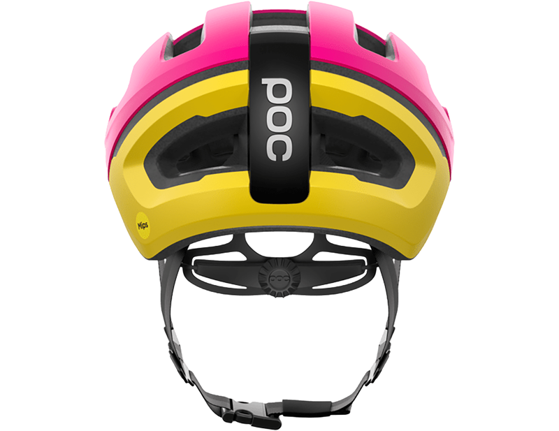 POC Omne Air MIPS Road Helmet in Rhos Red Matt/Citrine Yellow Matt-3