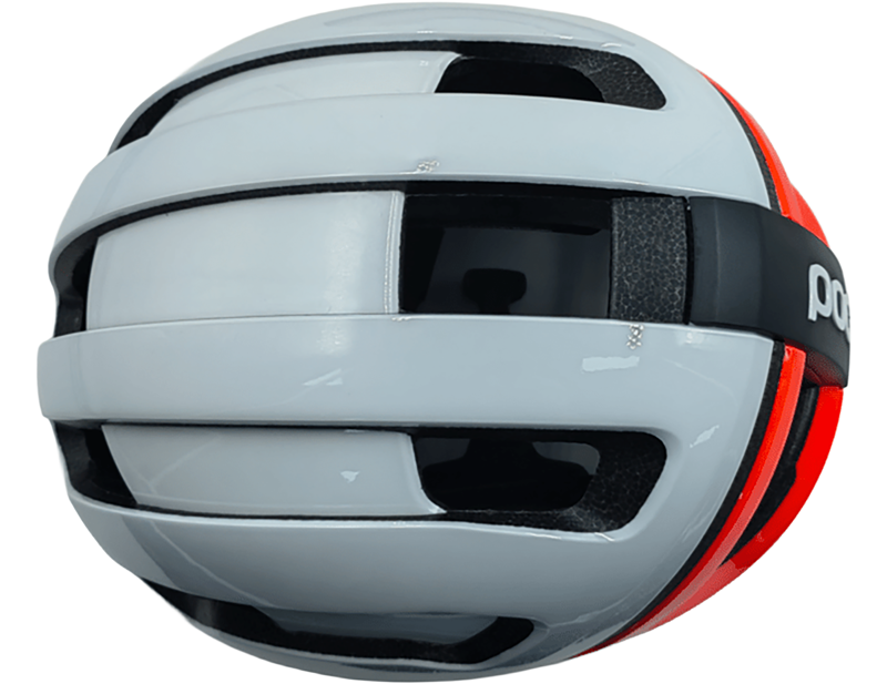 POC Omne Air MIPS Road Helmet in Hydrogen White/Fluorescent Orange-4