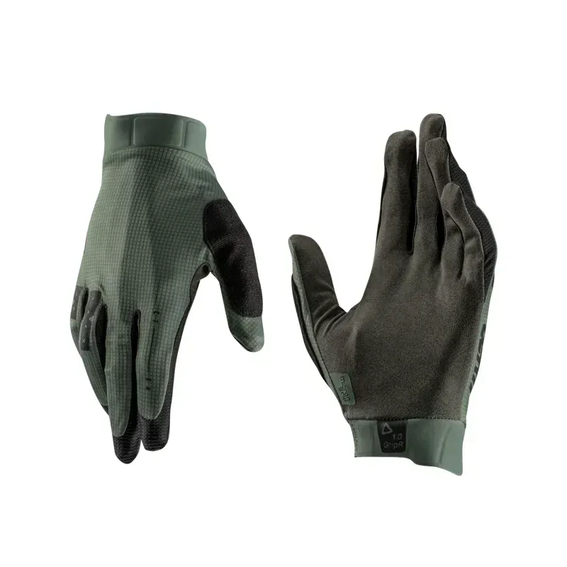 Leatt 1.0 GripR MTB Full Finger Glove in Mist Green-1
