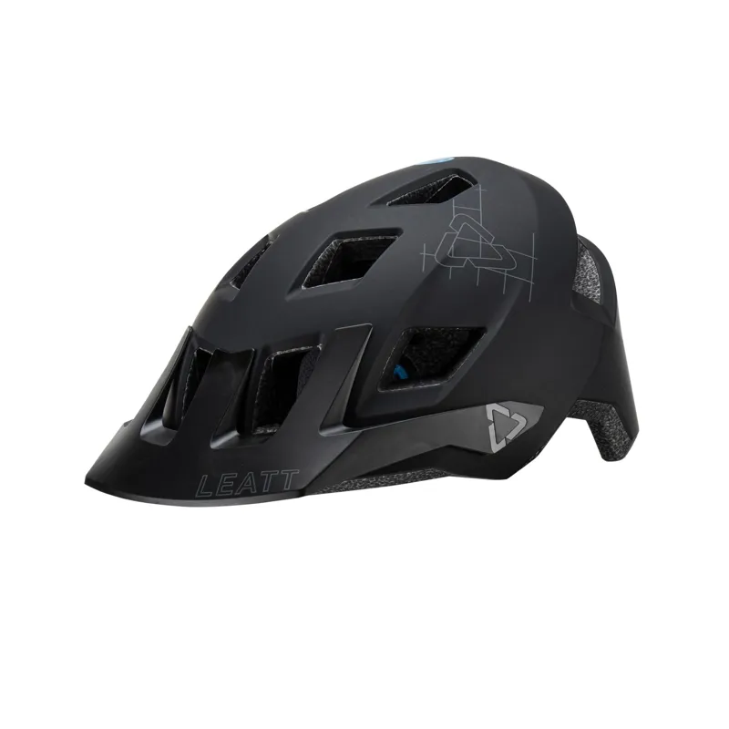 Leatt AllMtn 1.0 Mountain Bike Helmet in Stealth Black/Grey-1