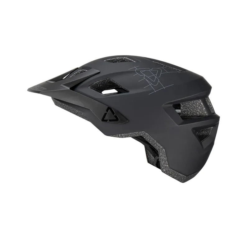 Leatt AllMtn 1.0 Mountain Bike Helmet in Stealth Black/Grey-2