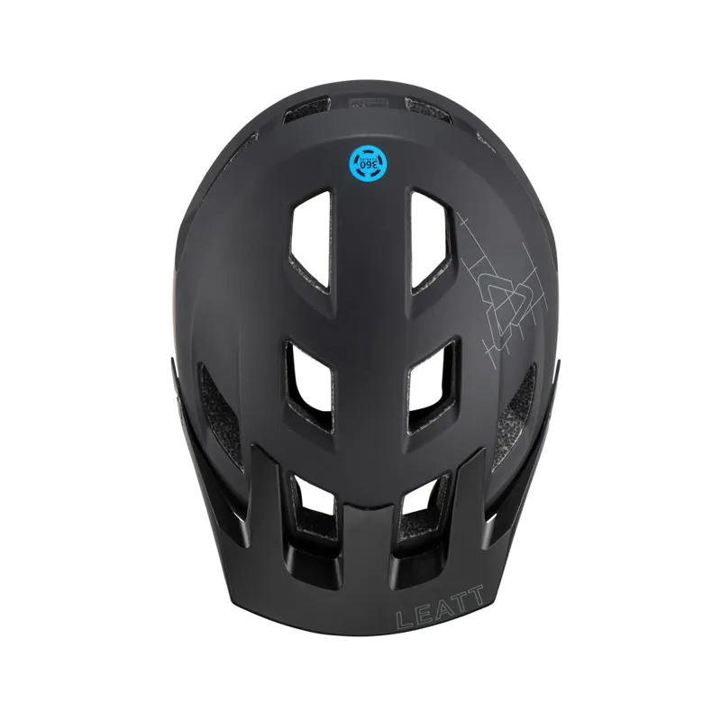 Leatt AllMtn 1.0 Mountain Bike Helmet in Stealth Black/Grey-4