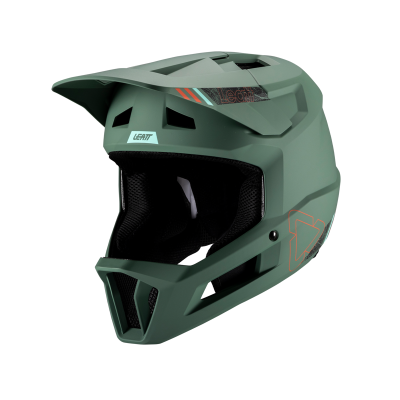 Leatt Gravity 1.0 Full Face Mountain Bike Helmet in Teal Green-1