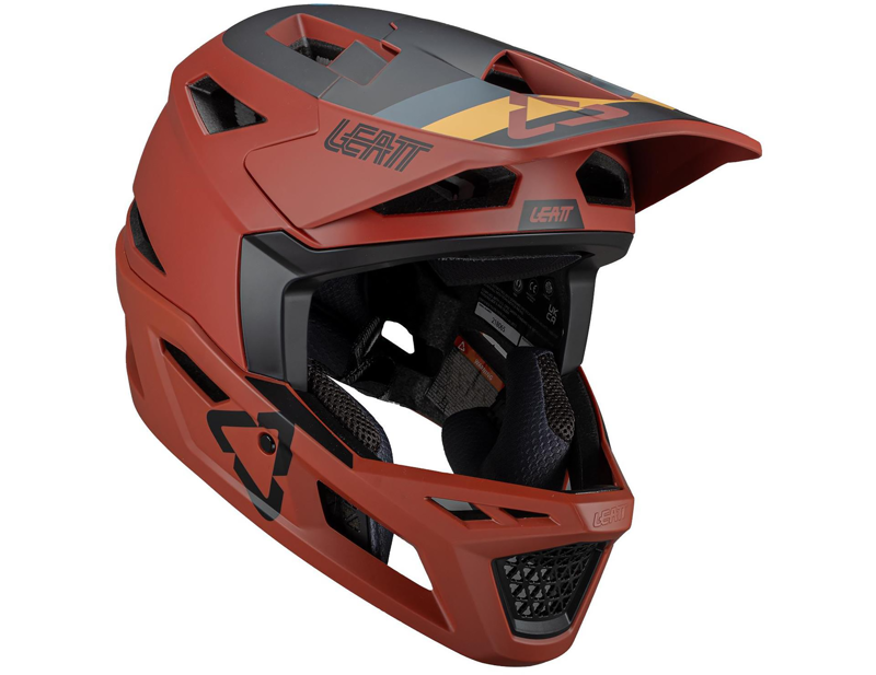 Leatt Gravity 4.0 MTB Full Face Helmet in Lava Red
