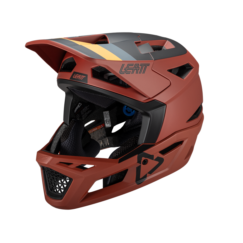 Leatt Gravity 4.0 MTB Full Face Helmet in Lava Red-3