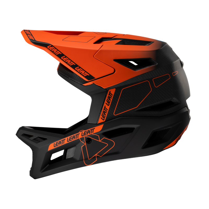 Leatt Gravity 6.0 Carbon MTB Full Face Helmet in Glow Orange-3