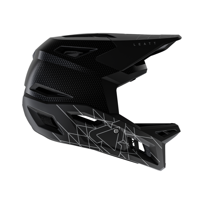 Leatt Gravity 6.0 Carbon MTB Full Face Helmet in Stealth Black/Grey-1