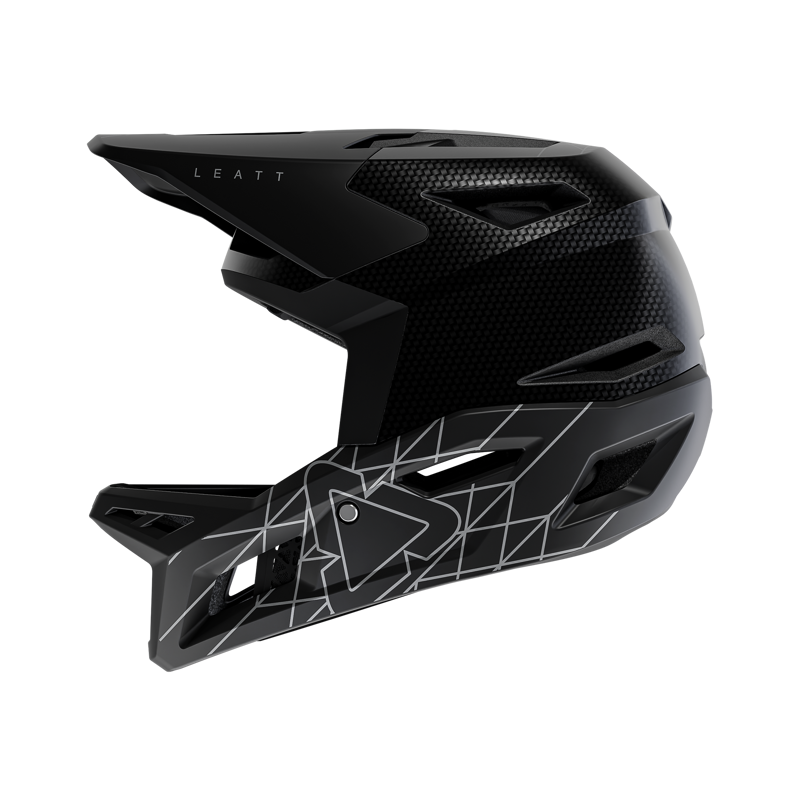 Leatt Gravity 6.0 Carbon MTB Full Face Helmet in Stealth Black/Grey-2