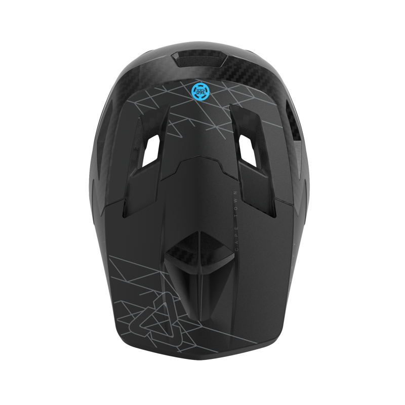 Leatt Gravity 6.0 Carbon MTB Full Face Helmet in Stealth Black/Grey-4