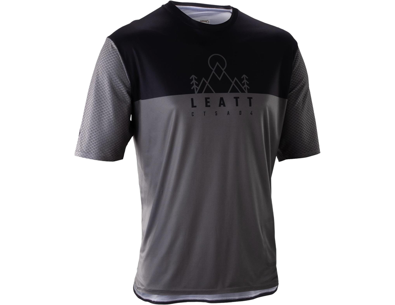 Leatt Trail 3.0 Mountain Bike Short Sleeve Jersey in Ghost Black