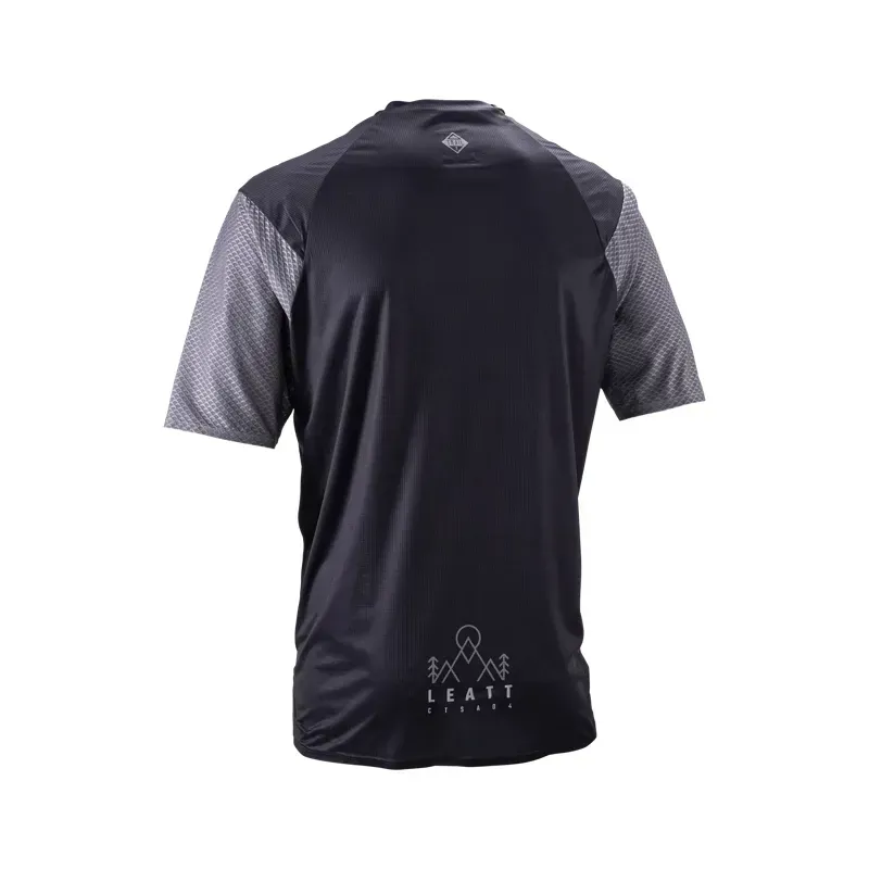 Leatt Trail 3.0 Mountain Bike Short Sleeve Jersey in Ghost Black-1