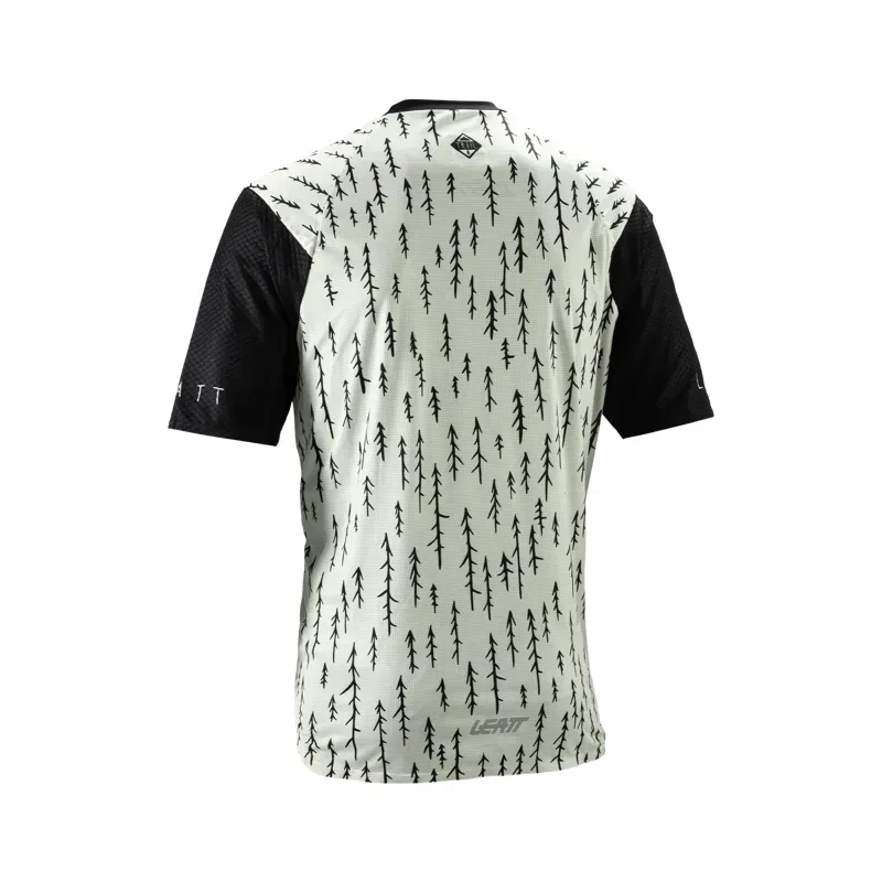 Leatt Trail 3.0 Mountain Bike Short Sleeve Jersey in Trails White-1