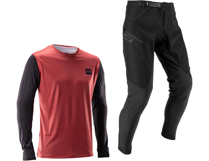 Leatt 1.0 MTB Ride Kit in Dusty Red