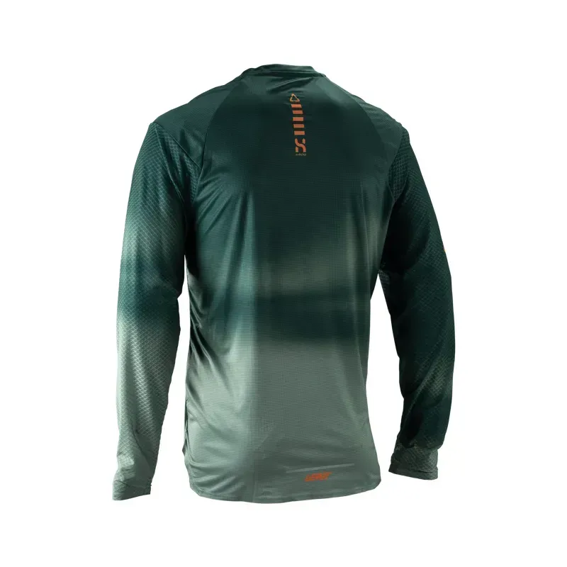 Leatt Trail 3.0 Long Sleeve Mountain Bike Jersey in Spruce Green-1