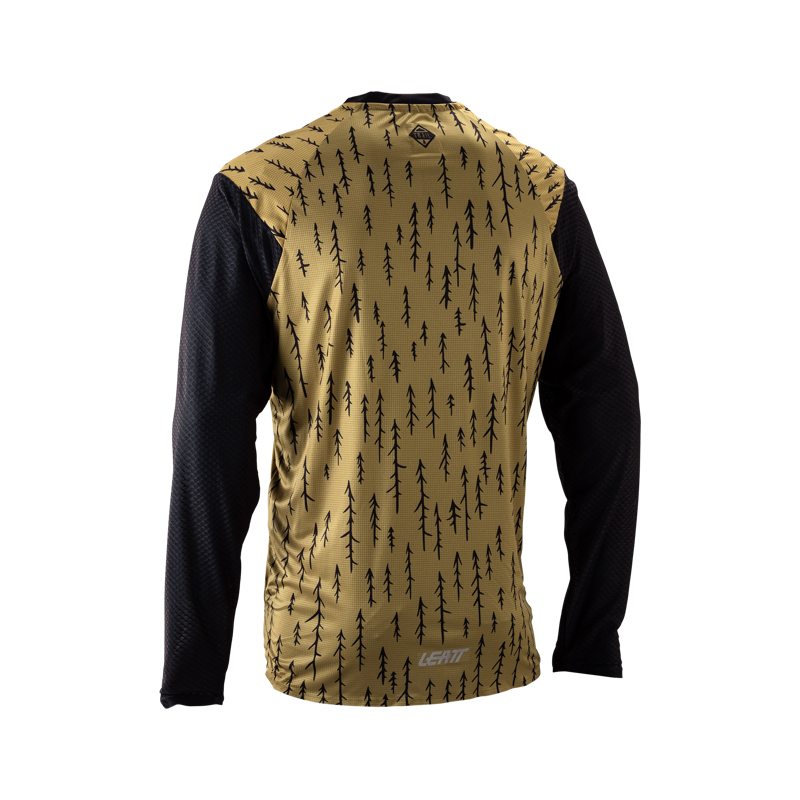 Leatt Trail 3.0 Long Sleeve Mountain Bike Jersey in Trails Brown-1