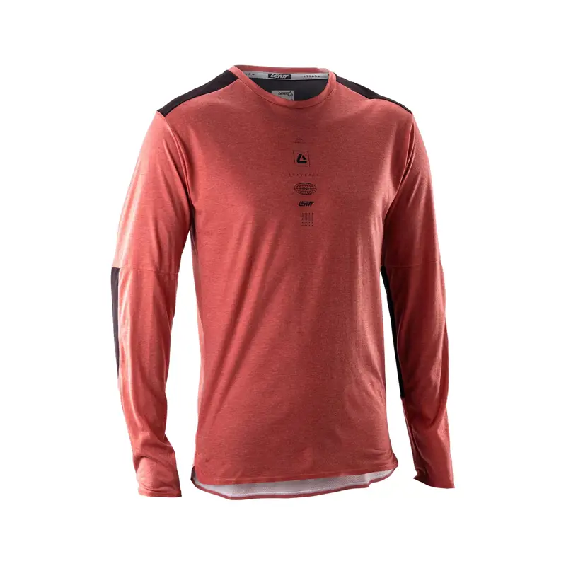 Balfes Bikes Leatt Trail 4.0 Long Sleeve MTB Jersey in Dusty Red | Free postage over £30, £10 off first order, price match & 0% finance.