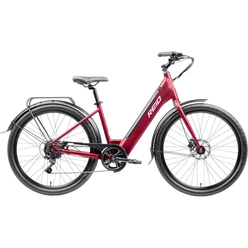 Balfes Bikes Reid Let's Roll Commuter Hybrid Electric bike Medium 47cm 2027 in Plum | Free postage over £30, £10 off first order, price match & 0% finance.