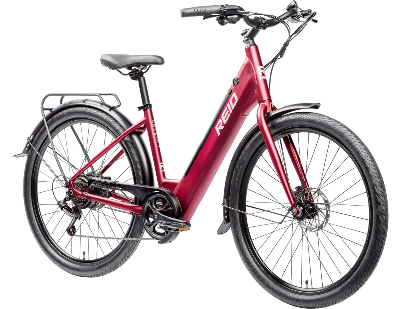 Reid Let's Roll Commuter Hybrid Electric bike Medium 47cm 2027 in Plum-1