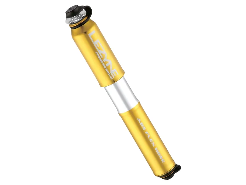 Balfes Bikes Lezyne Pressure Drive Hand Pump in Gold | Free postage over £30, £10 off first order, price match & 0% finance.