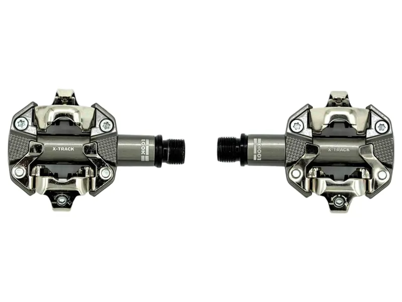 Look X-Track MTB Pedals in Metallic Grey-1