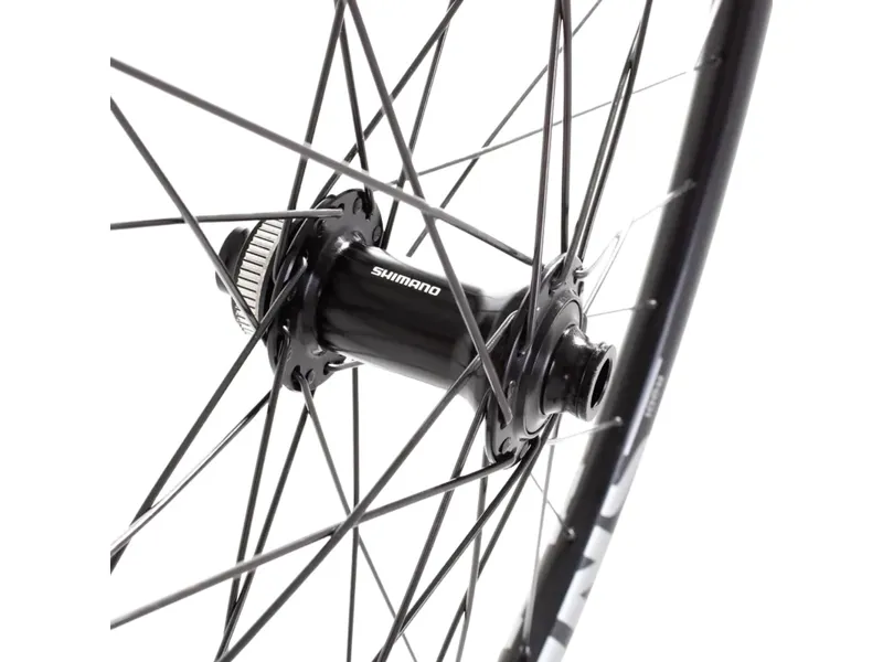 M Part Gravel Front Wheel Shimano TC500 CL Hub TA 100x12 700c Sniper 24 Rim in Black-2