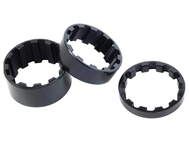 M Part Splined Alloy Headset Spacers 1-1/8 x 15mm x 20 in Black