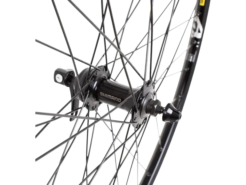 M Part Hybrid/Touring Front QR CL Disc Wheel Shimano QC400 Hub Mavic A319 Rim in Black-2