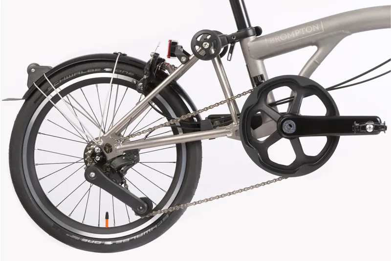 Brompton T Line Explore 12 Speed Folding Bike 2026 in Blasted Titanium-6