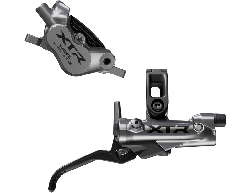 Balfes Bikes Shimano BR-M9220 XTR 4 pot bled brake lever/post mount calliper front right in Grey | Free postage over £30, £10 off first order, price match & 0% finance.