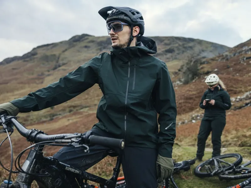 Madison DTE 3-Layer Men's Waterproof Jacket in Deep Forest Green-2