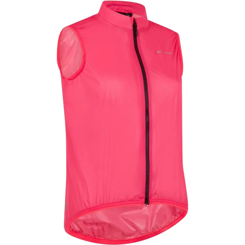 Madison Flux Women's 2L Packable Waterproof Gilet in Hi-Viz Pink-1