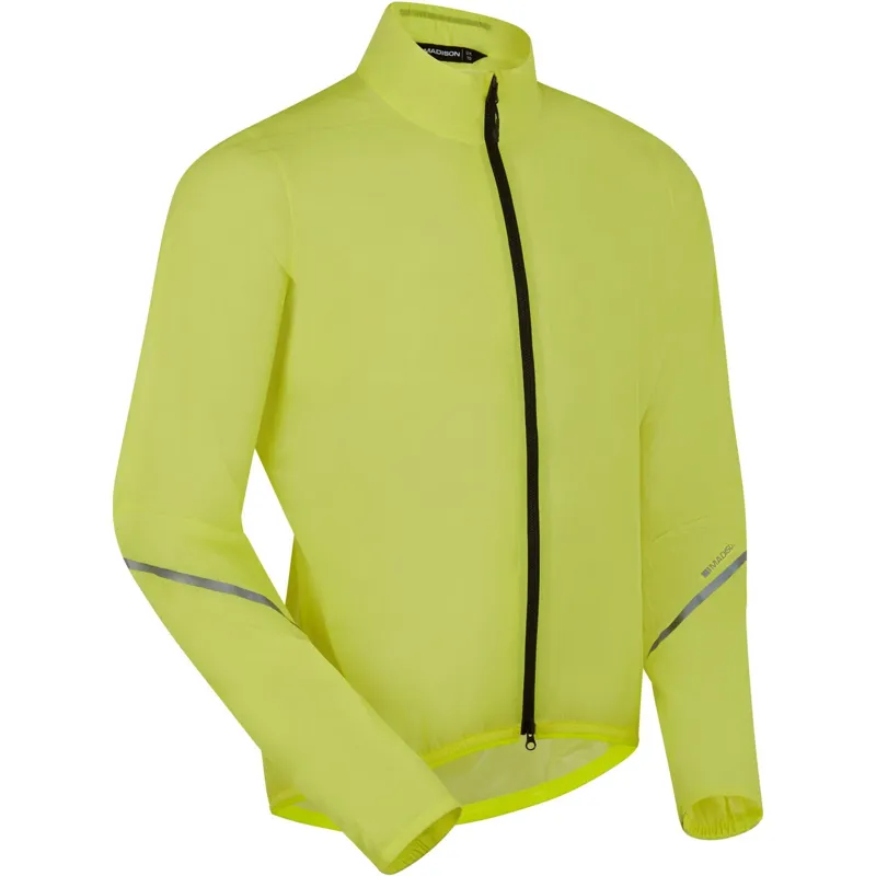 Madison Flux 2L Packable Waterproof Jacket in Hi-Viz Yellow-1
