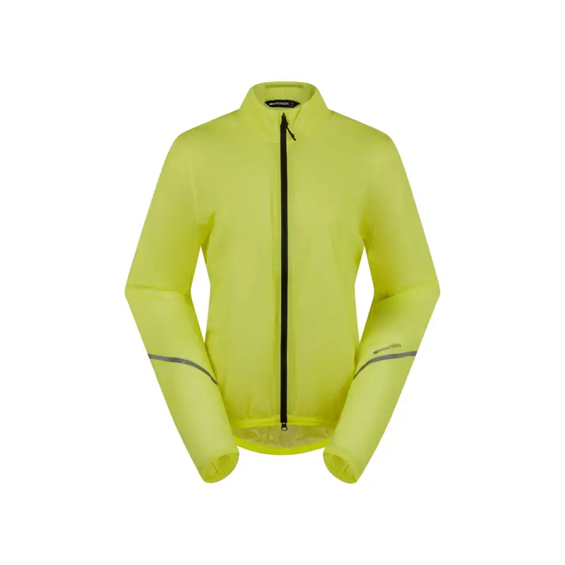 Balfes Bikes Madison Flux Women's 2L Ultra Packable Jacket in Hi-Viz Yellow | Free postage over £30, £10 off first order, price match & 0% finance.
