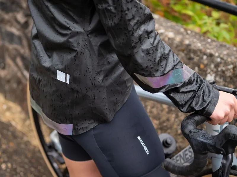 Madison Flux HydroShift Waterproof Packable Jacket in Iridescent Black-4