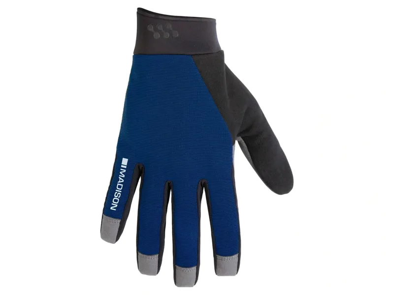 Madison Freewheel Gel Pad Full Finger Trail Gloves in Ink Navy