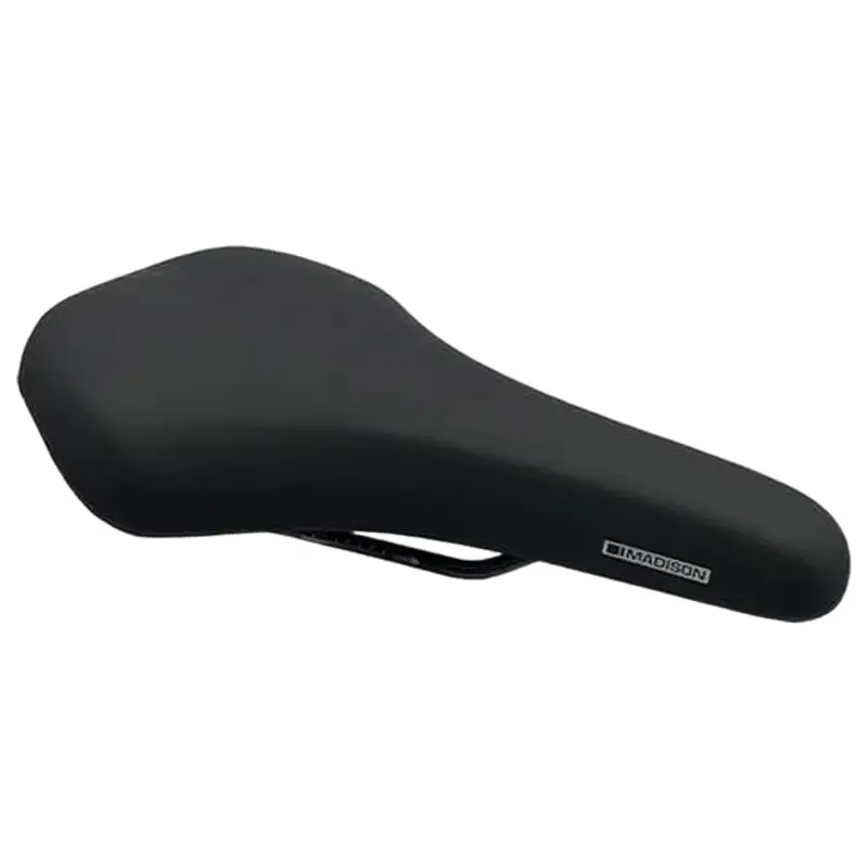 Balfes Bikes Madison Freewheel U100 Gelcel 158 mm x 275 mm Saddle in Black | Free postage over £30, £10 off first order, price match & 0% finance.