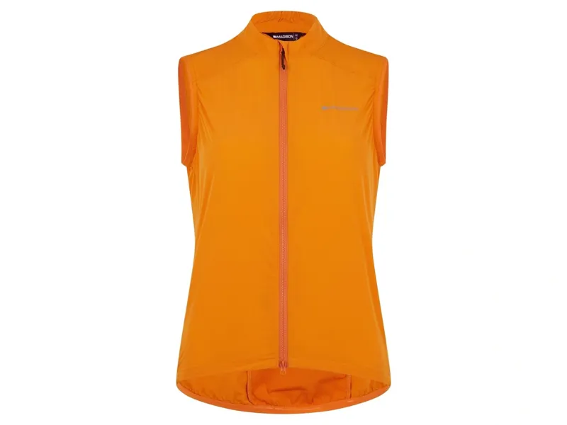 Madison Freewheel Women's Windproof Packable Gilet in Mango Orange