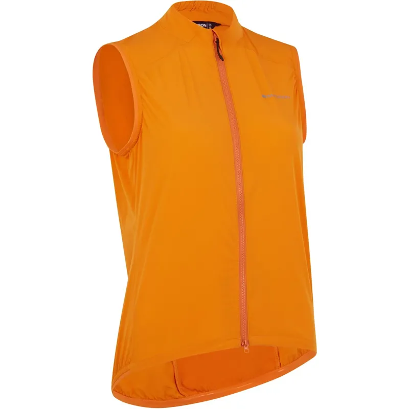 Madison Freewheel Women's Windproof Packable Gilet in Mango Orange-1