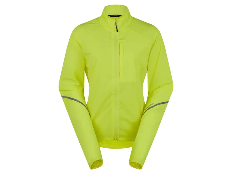 Madison Freewheel Women's Windproof Packable Jacket in Hi-Viz Yellow