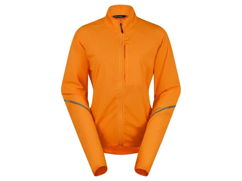 Madison Freewheel Women's Windproof Packable Jacket in Mango Orange